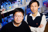 U. of I. biochemistry professor Lin-Feng Chen, right, and his colleagues, including postdoctoral researcher Xiaodong Yang, identified a novel pathway that controls the activity of a key protein involved in inflammation.
