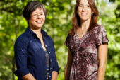 University of Illinois natural resources and environmental sciences professor Frances (Ming) Kuo, left, and crop sciences visiting teaching associate Andrea Faber Taylor found that children with ADHD who routinely spent time outdoors in green settings had milder symptoms than those who regularly played indoors or outdoors in built environments.