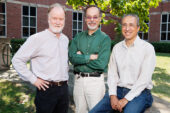 A new study suggests the ancestor of all living things was more complex than once thought. The research team included (from left) entomology professor James Whitfield, crop sciences professor Gustavo Caetano-Anolls and crop sciences professor Manfredo Seufferheld.