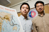 Using a technique called "ambient noise correlation," Illinois seismologist Xiaodong Song, right, and graduate student Zhen J. Xu have observed significant changes in the behavior of parts of Earth's crust that were disturbed by three major earthquakes.