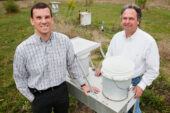 Researchers Christopher Lehmann, left, and David Gay completed a 25-year study of acidic pollutants in rainwater collected across the U.S. and found that both frequency and concentration of acid rainfall has decreased.