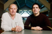 Jean-Pierre Leburton, left, a professor of electrical and computer engineering, and physics graduate student Marcelo Kuroda collaborated on theory that explains the absence of the thermoelectric effect in metallic carbon nanotubes.