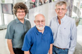 Chemistry professor Jonathan Sweedler, left, microbiology professor John Cronan, biochemistry professor John Gerlt and their colleagues developed a streamlined approach to discovering enzyme function.