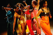 From left, Rosamond S. King, Caryn Hodge, Ithalia Forel (obscured), Lisa Green, A'Keitha Carey and Nehassaiu deGannes performed "Rigidigidim De Bamba De: Ruptured Calypso" at Danspace Project at St. Mark's Church in New York City for three nights after premiering in Philadelphia.