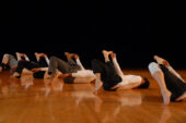 Dancers at lllinois rehearse "Astral Convertible," a seminal dance production from the 1980s that will be "reimagined" with interactive 21st-century technology.