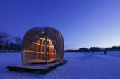 The ROPE Pavilion offers shelter to skaters on Winnipeg's Assiniboine River Trail.