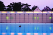 Davis Square Park Pool Building, 2000 photograph