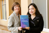 The unmet health care needs of Latinos in the U.S. and strategies for addressing the linguistic and other barriers that impede them are examined by a panel of experts in a new book, "Creating Infrastructures for Latino Mental Health," co-edited by Lydia Buki, left, a professor in the department of kinesiology and community health, and Lissette Piedra, a faculty member in the School of Social Work.