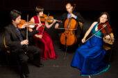 The Jupiter String Quartet is Nelson Lee, violin; Meg Freivogel, violin; Daniel McDonough, cello; and Liz Freivogel, viola.