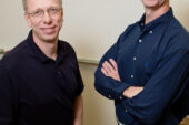 University of Illinois chemistry professor Wilfred van der Donk (left), microbiology professor William Metcalf and their colleagues discovered the origin of much of the methane in the oxygen-rich regions of the ocean.