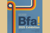 Image of a poster advertising the BFA exhibition at Krannert Art Museum.