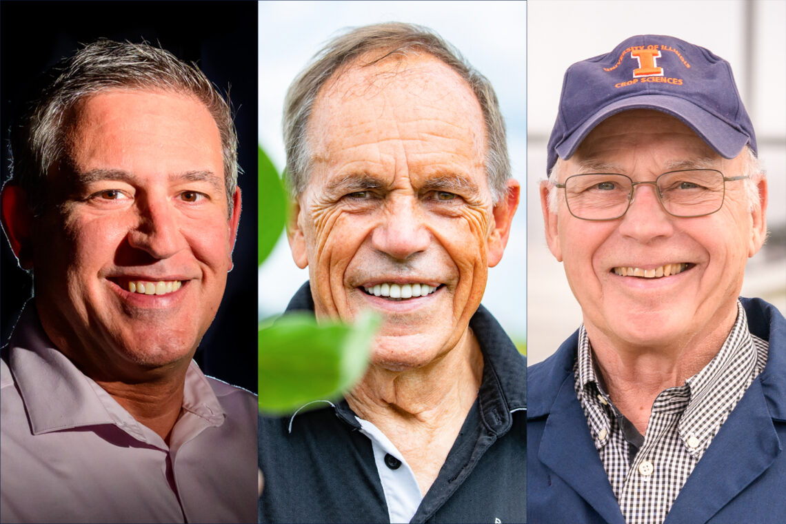 Portrait photos of, from left, Carl Bernacchi, Stephen Long and Donald Ort