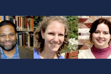 Triptych image with headshots of Joseph Lenkart, Eva Rogaar and Katherine Ashcraft.