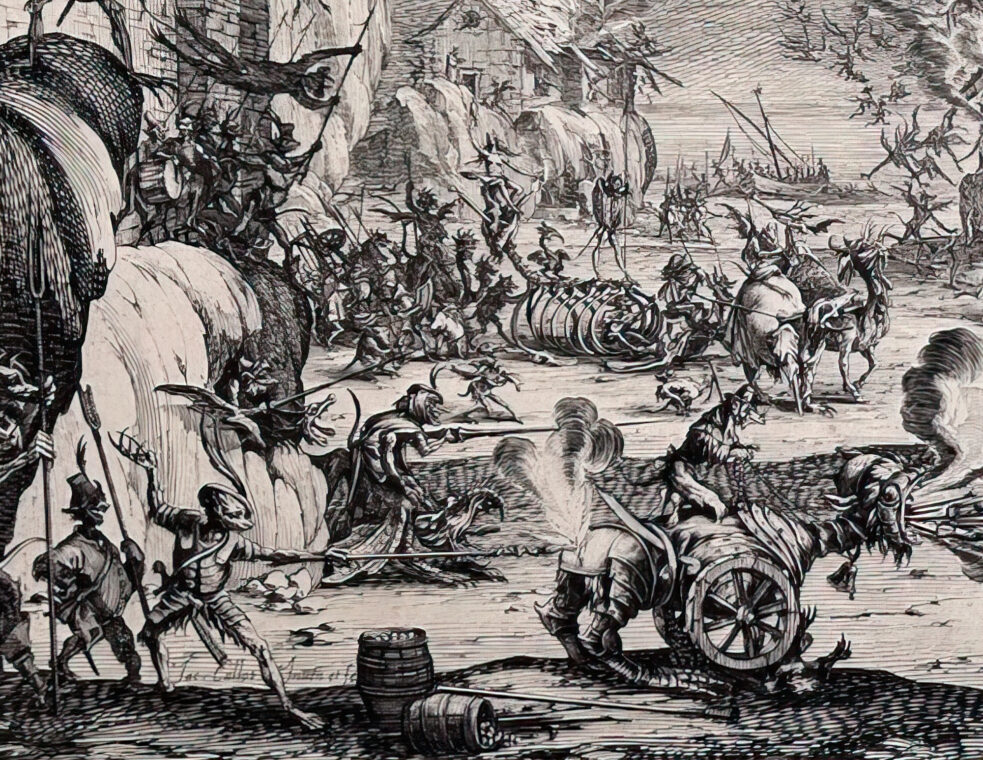 Photo of a detail from Jacques Callot's print 
