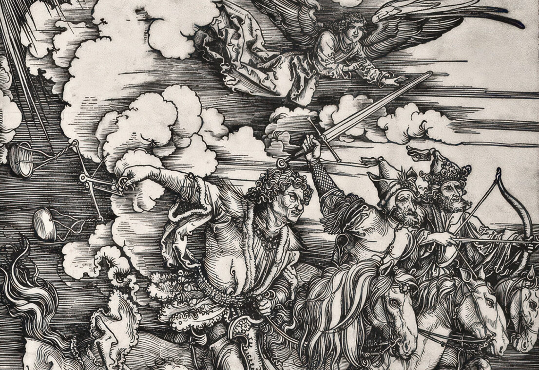 Photo of a detail from Albrecht Dürer's print 