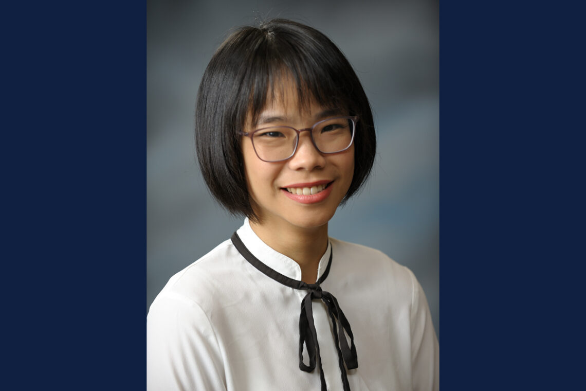 Studio portrait of Sharon Zou