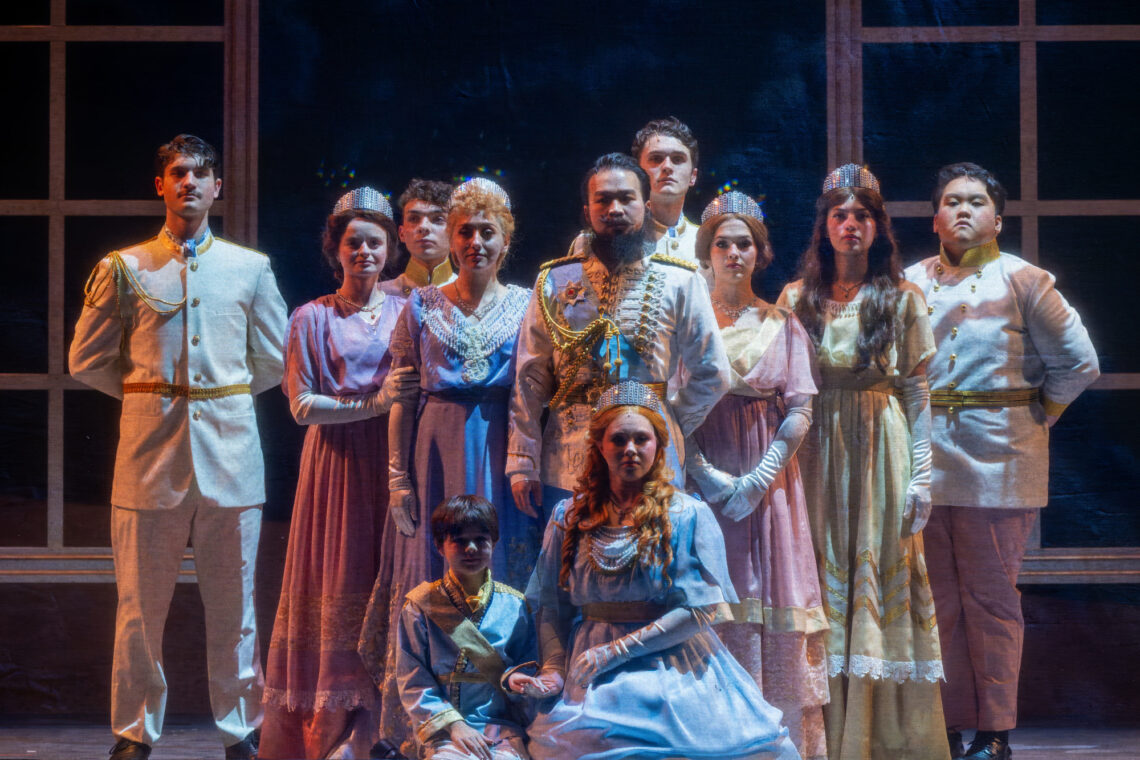 Photo from "Anastasia: The Musical" showing the Romanov family in period costumes.