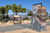 Photo of an interpretive sign on the Trail of Time at Grand Canyon National Park.
