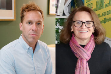 Diptych image of headshots of Christopher Kempf and Julie Turnock.