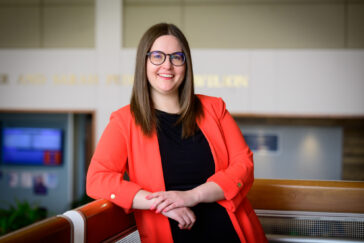 Sara Gerke, the Richard W. & Marie L. Corman Scholar at the College of Law.