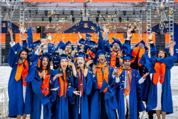 2026 University of Illinois Urbana-Champaign graduates celebrate.