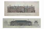 Image of drawings for Mumford Hall and the Architecture Building at Illinois.