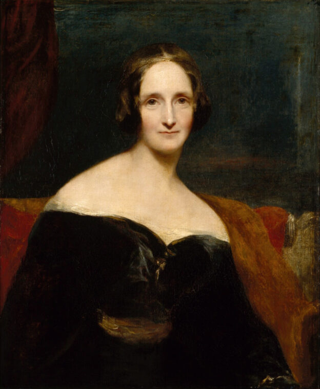 Painted portrait of Mary Shelley.